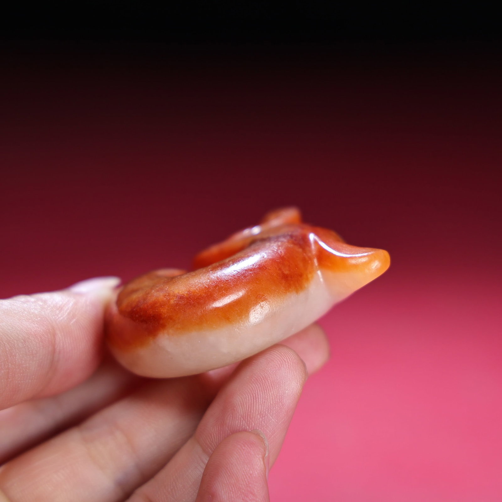 Old Hetian Jade Pendant - Dragon - 5