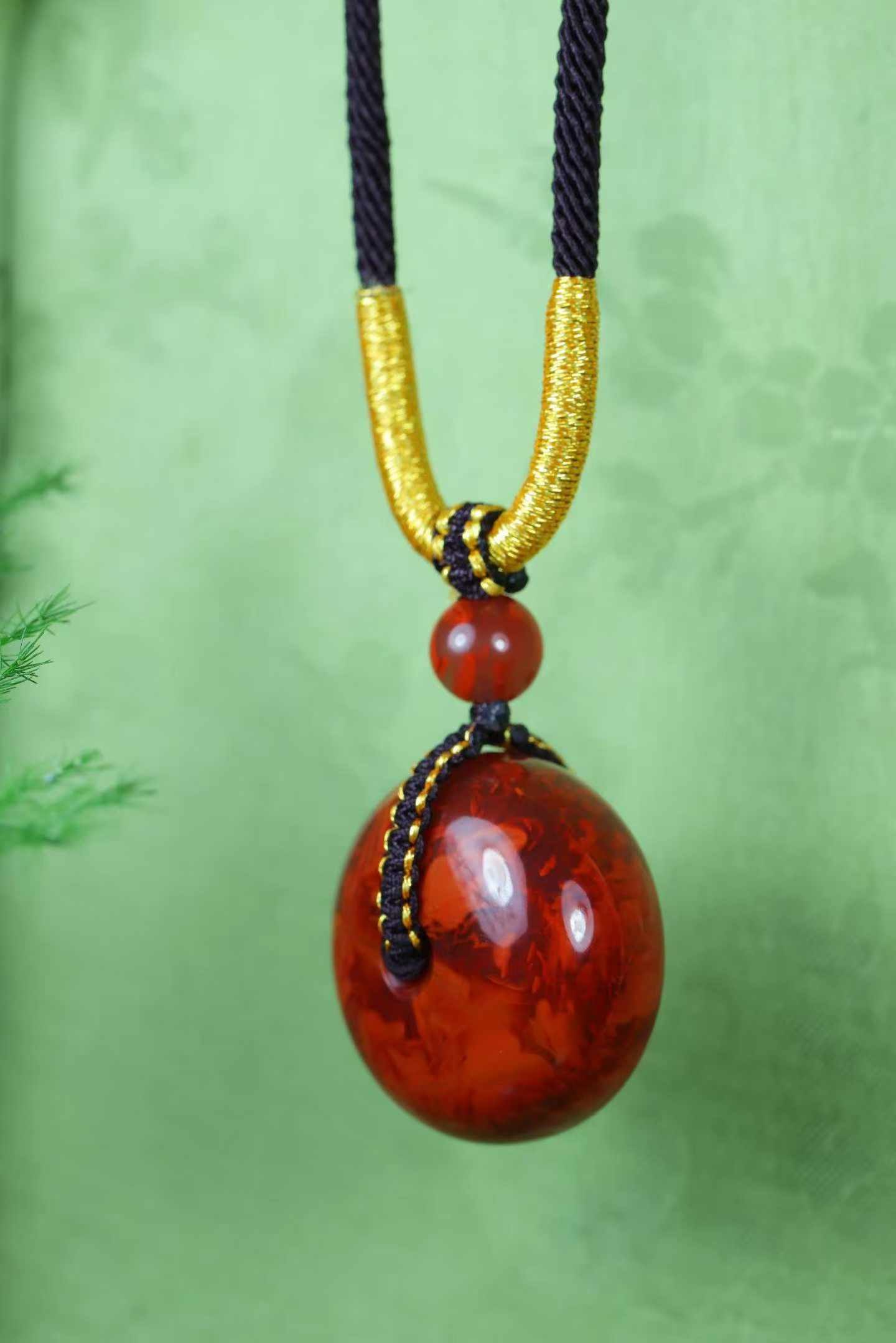 Natural Nanhong Agate Lucky Pendant with Certificate - 3