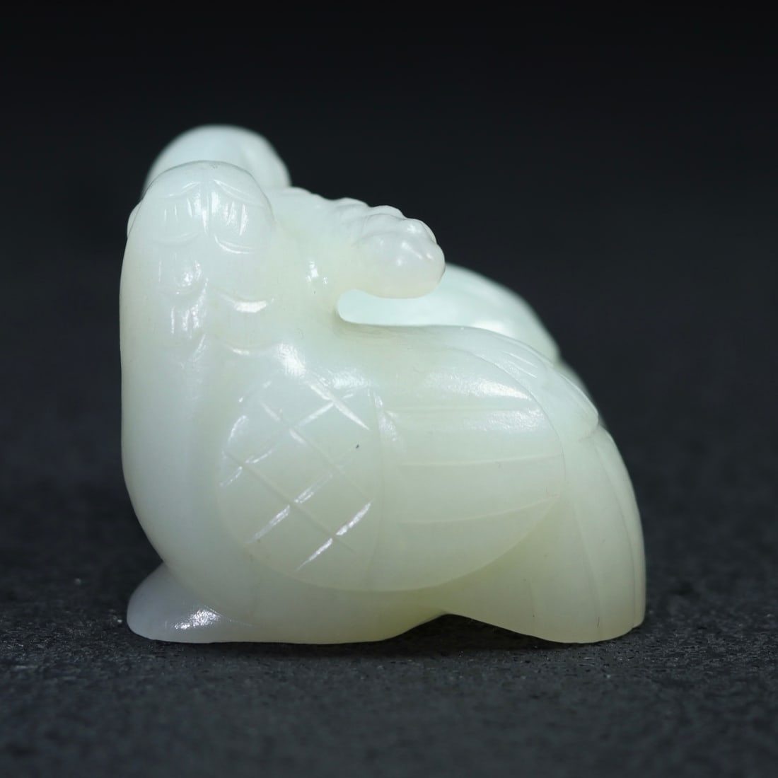Hetian Jade Hand Carved Quail Statue - 4