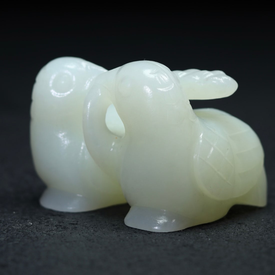 Hetian Jade Hand Carved Quail Statue - 5