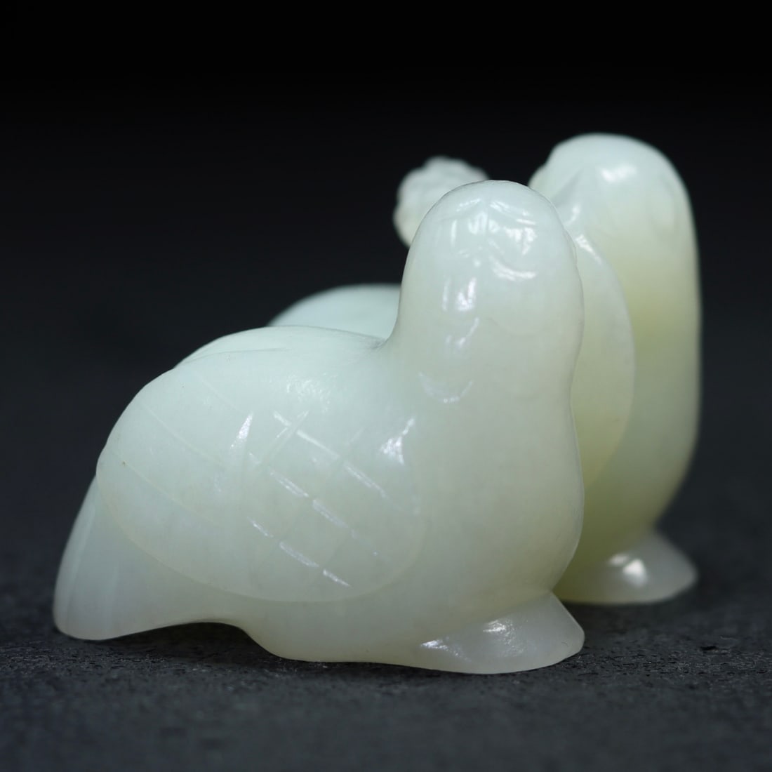 Hetian Jade Hand Carved Quail Statue - 7