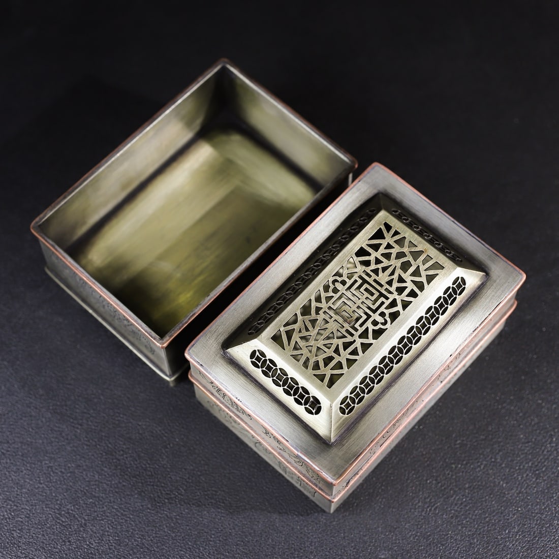 Old White Copper Incense Burner - 9