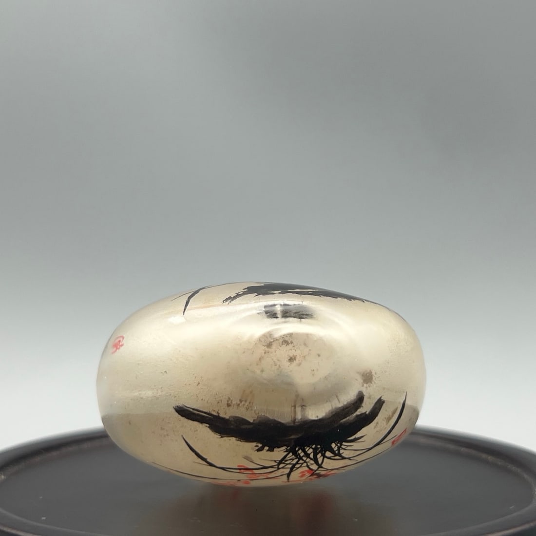 Peking Glass Inside Painting Orchid Snuff Bottle - 8