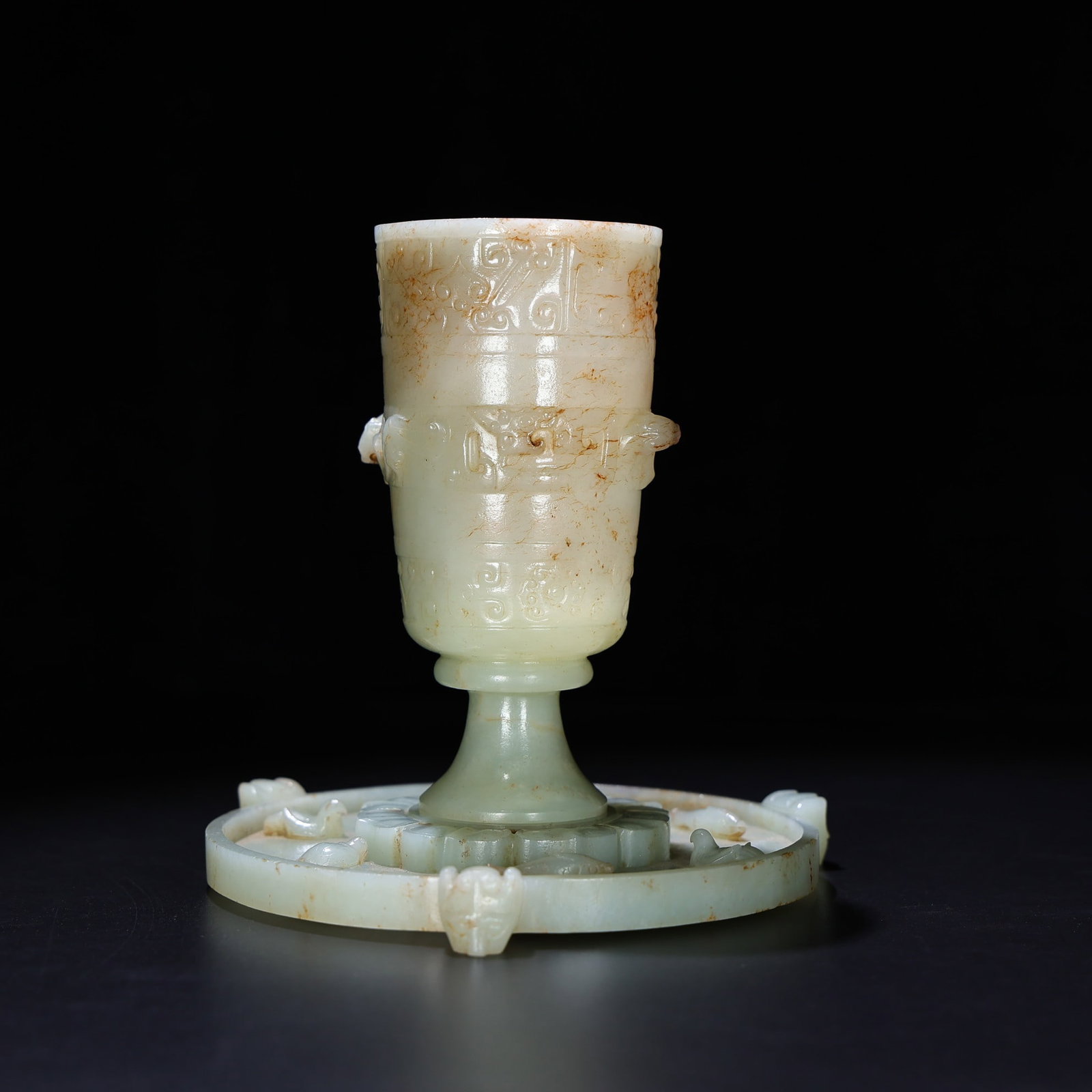 Old Hetian Jade Wine Cup - 5