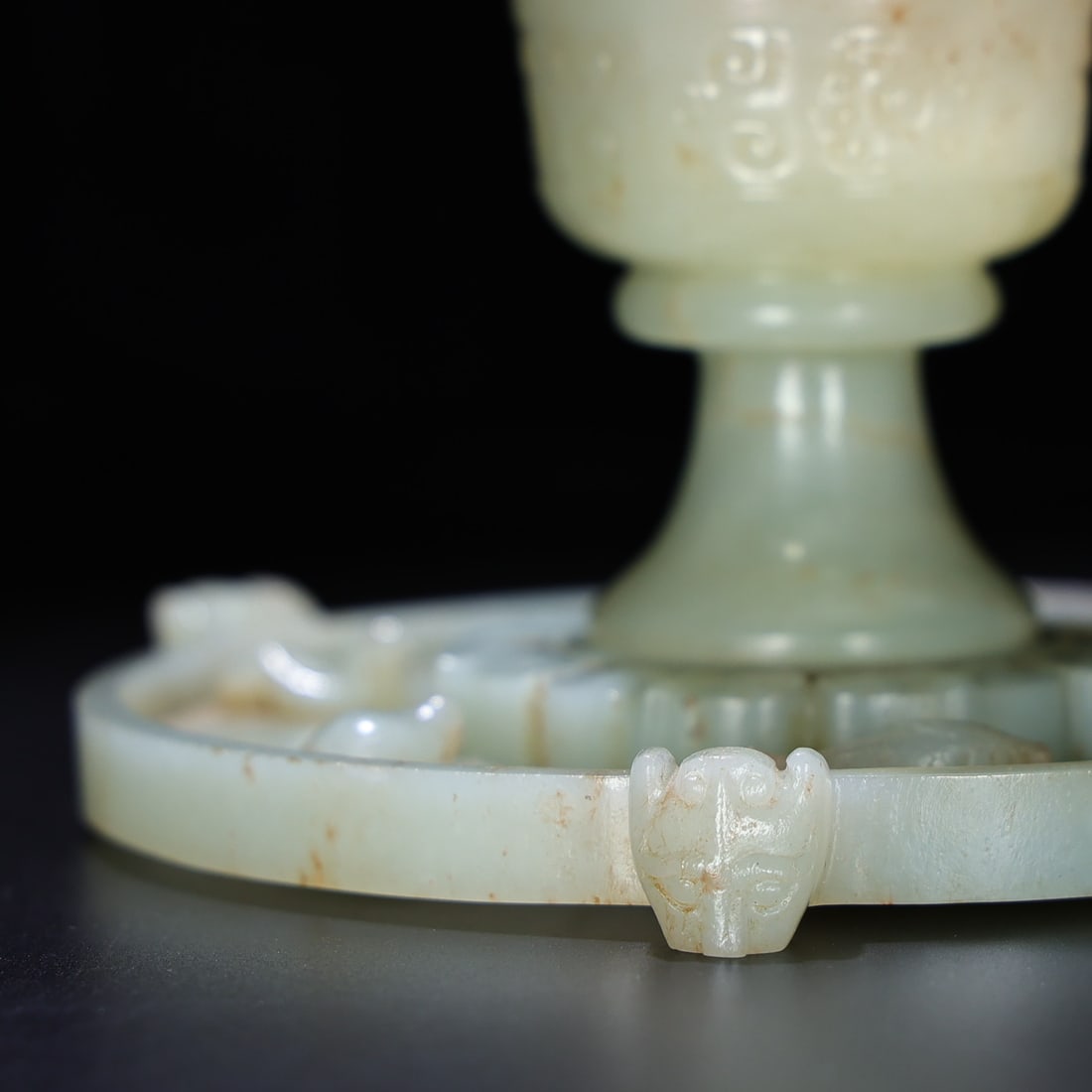 Old Hetian Jade Wine Cup - 6