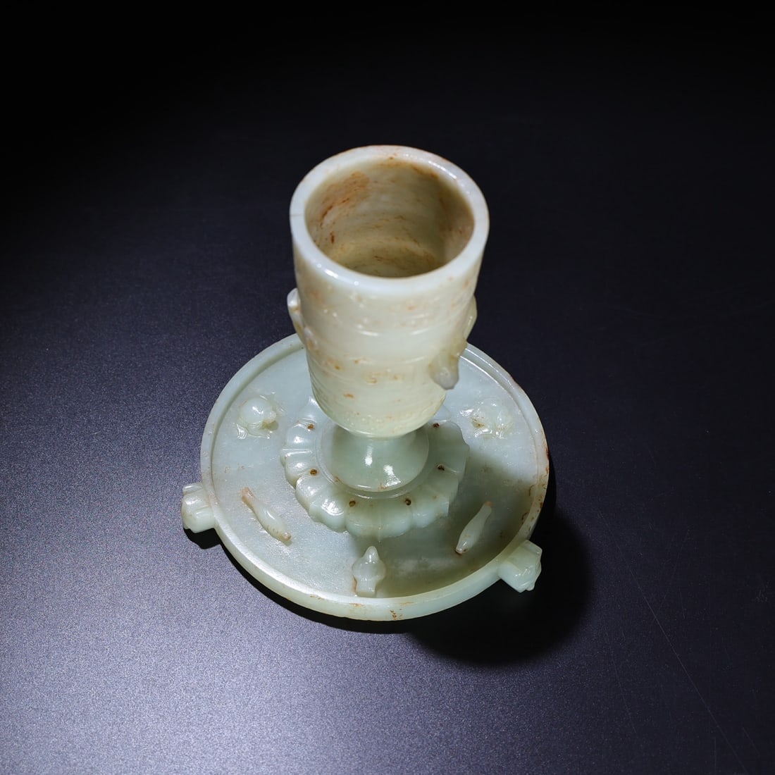 Old Hetian Jade Wine Cup - 8