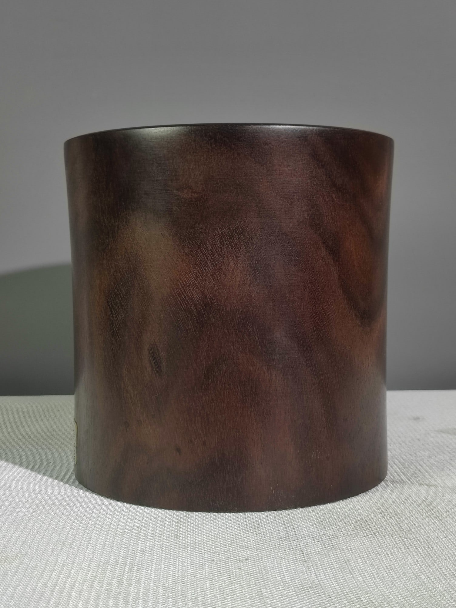 Vintage Zitan Wood Inlay Shell,Shoushan Stone,Gem Flower Bird Brush Pot - 5