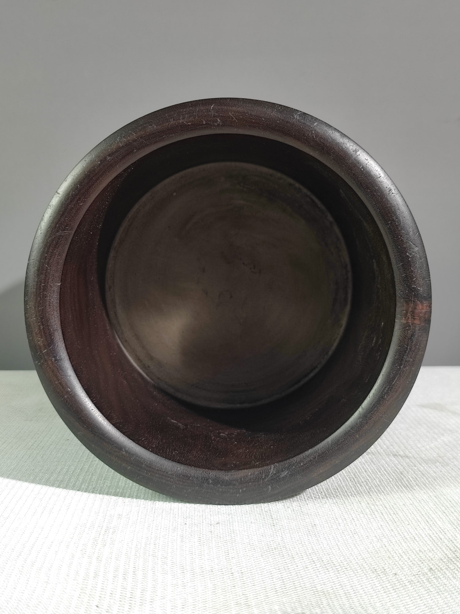 Vintage Zitan Wood Inlay Shell,Shoushan Stone,Gem Flower Bird Brush Pot - 8