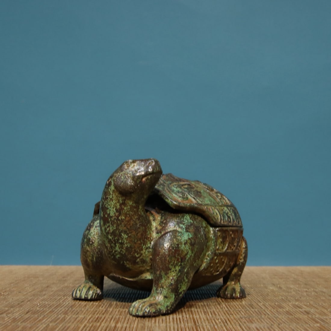 Old Bronze Tortoise Incense Burner - 2