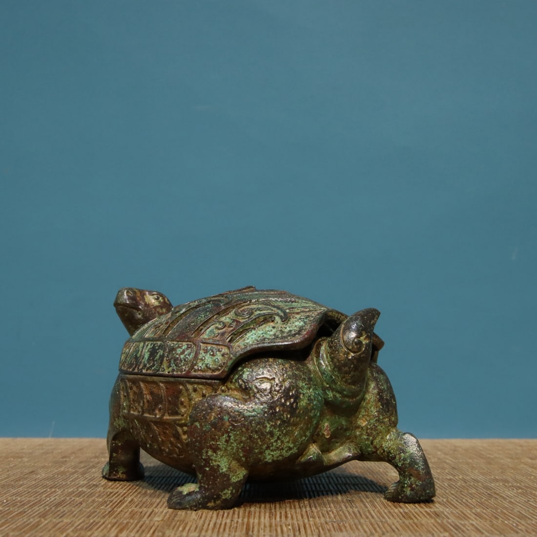 Old Bronze Tortoise Incense Burner - 8