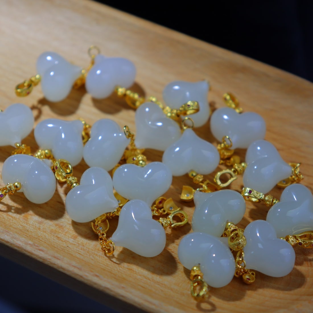 Silver & Hetian Jade Heart-shaped Pendant - 5