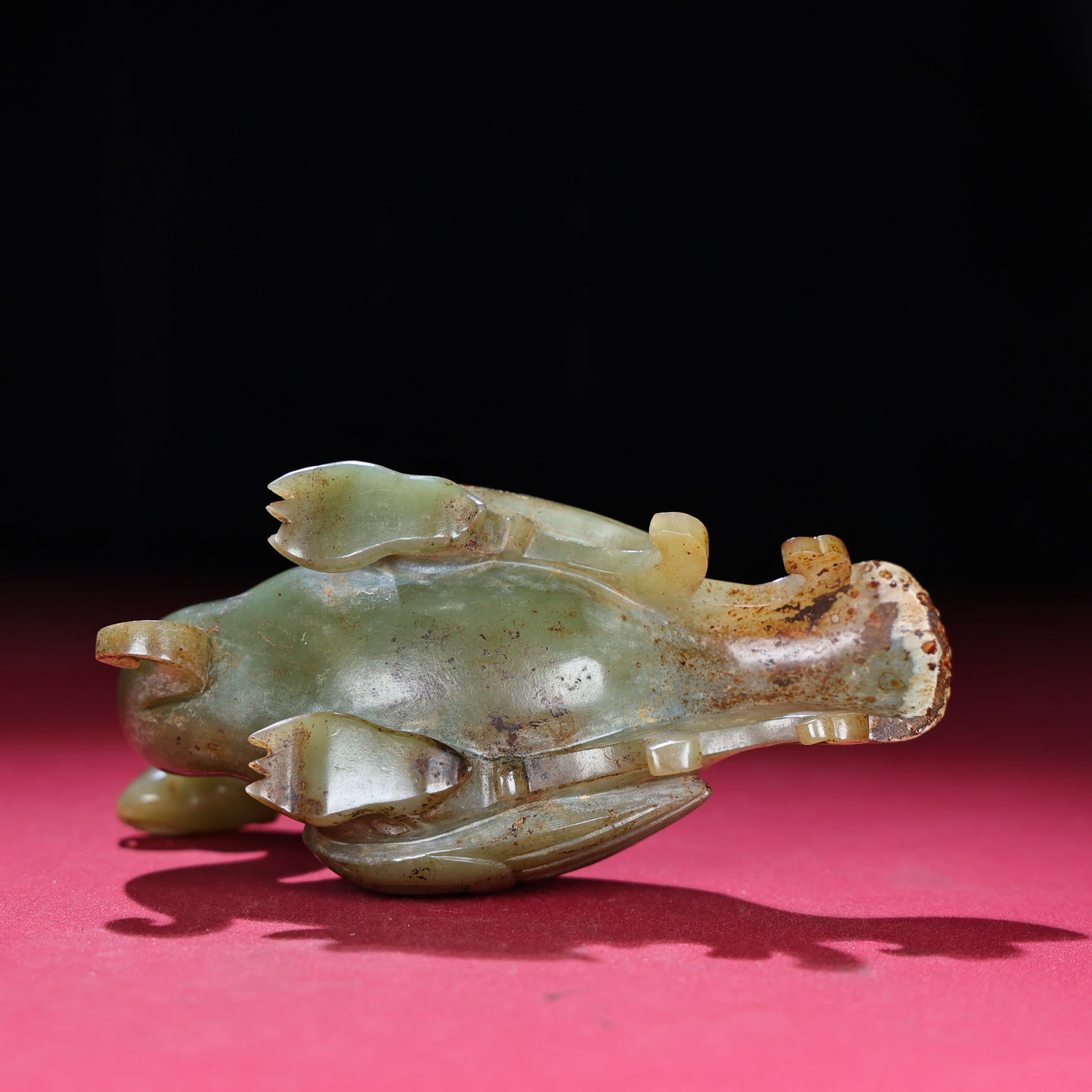 Vintage Hetian Jade Phoenix Bird Statue - 7