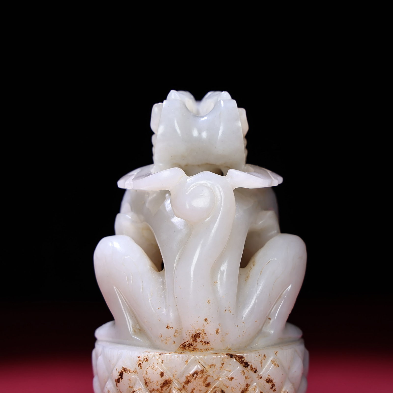 Vintage Hetian Jade Dragon Statue - 6