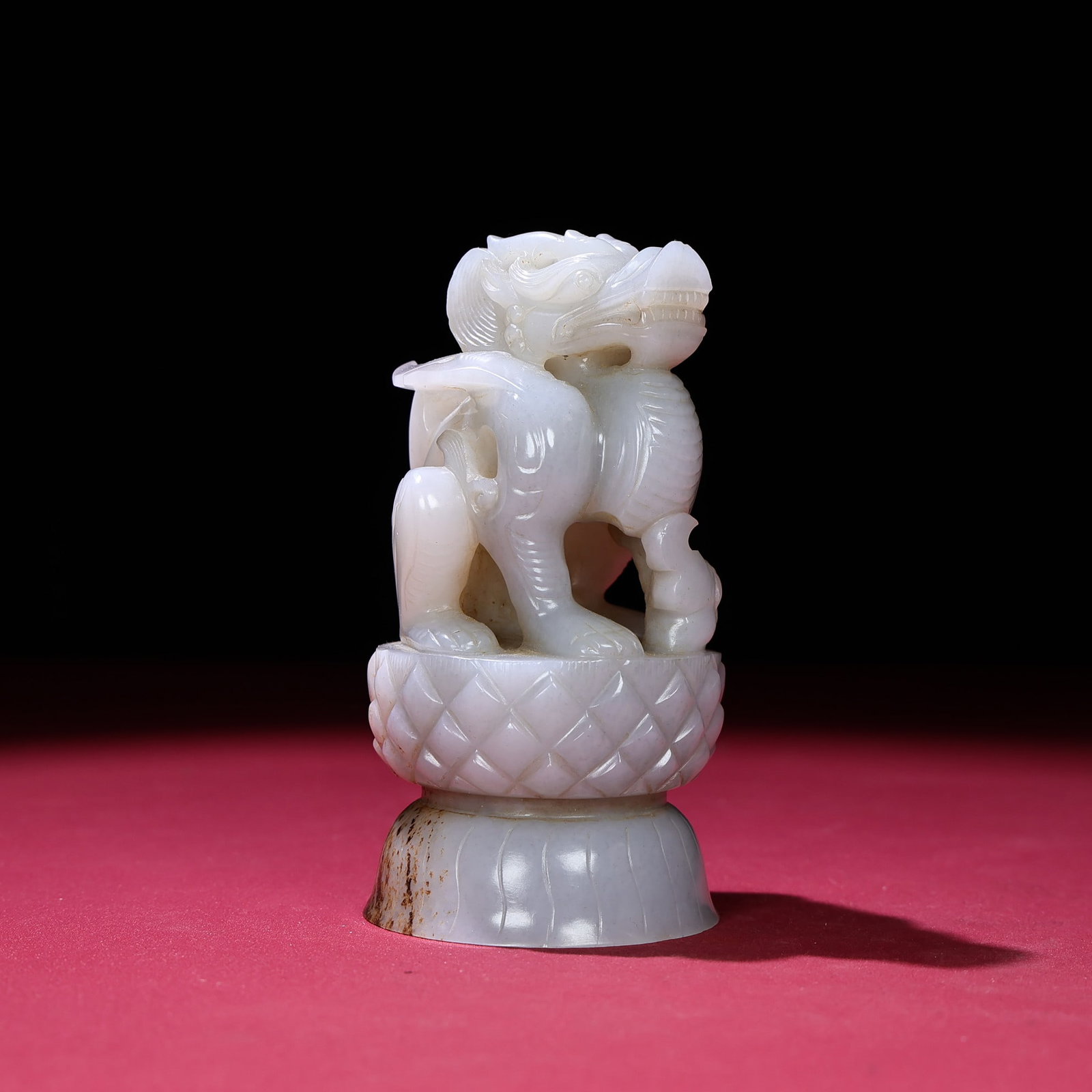 Vintage Hetian Jade Dragon Statue - 8