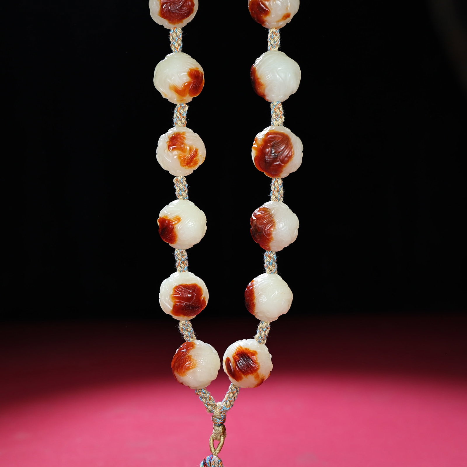 Vintage Hetian Jade Beads Hand Chain - 3