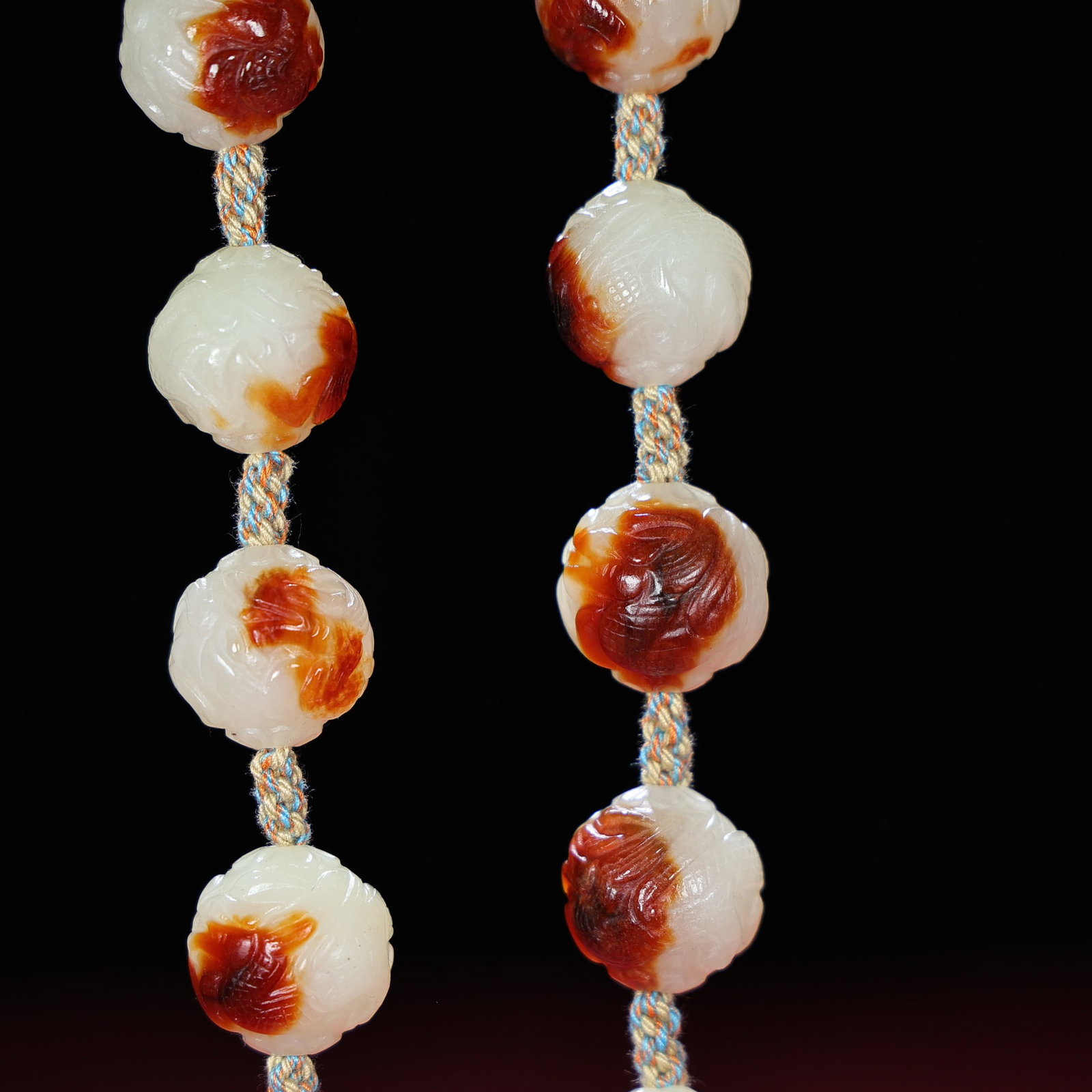 Vintage Hetian Jade Beads Hand Chain - 4