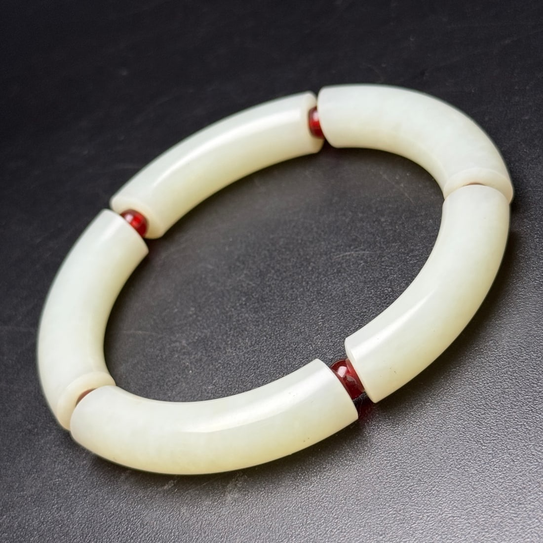 Hetian Jade & Red Agate Bracelet Bangle - 4
