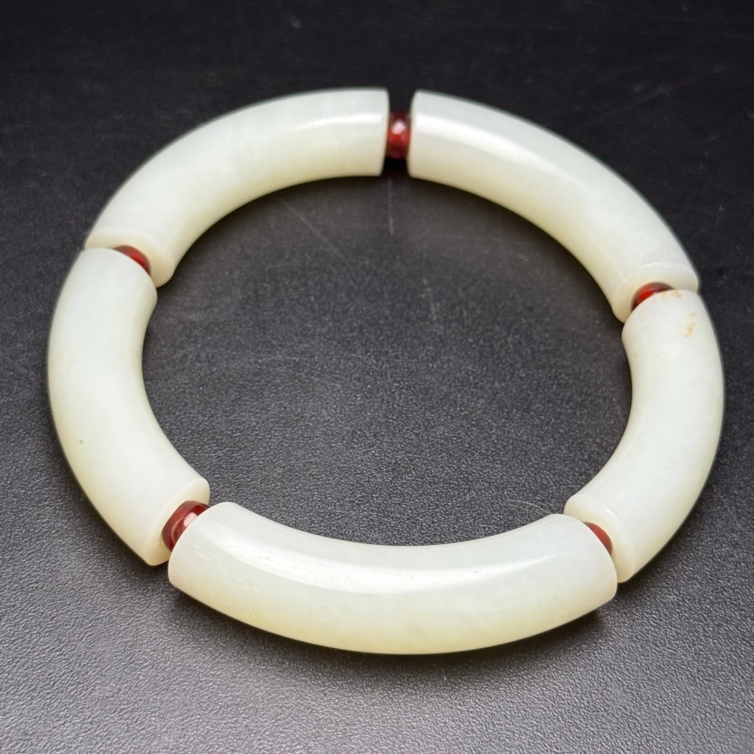 Hetian Jade & Red Agate Bracelet Bangle - 6