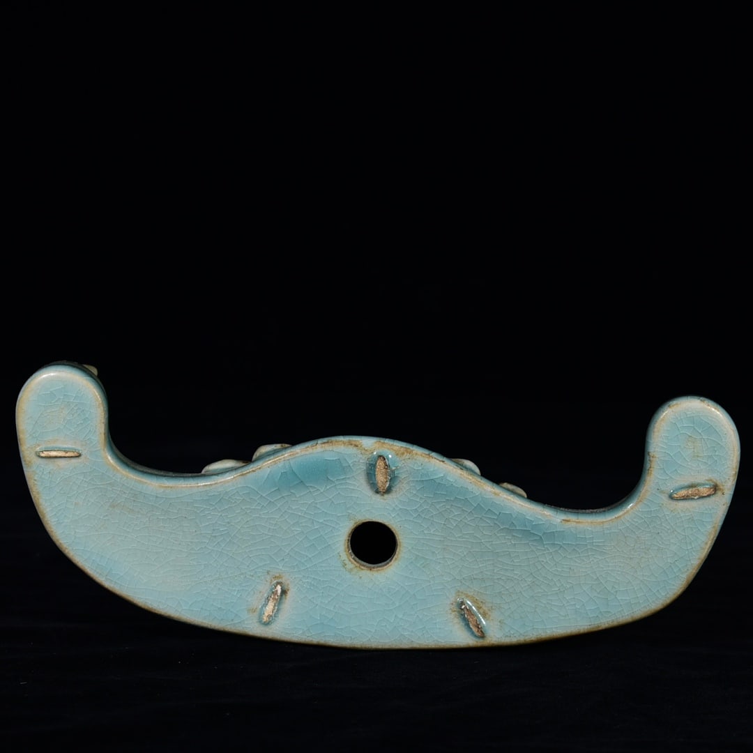 Old Ru Kiln Dragon Fish Porcelain writing brush Shelf - 9