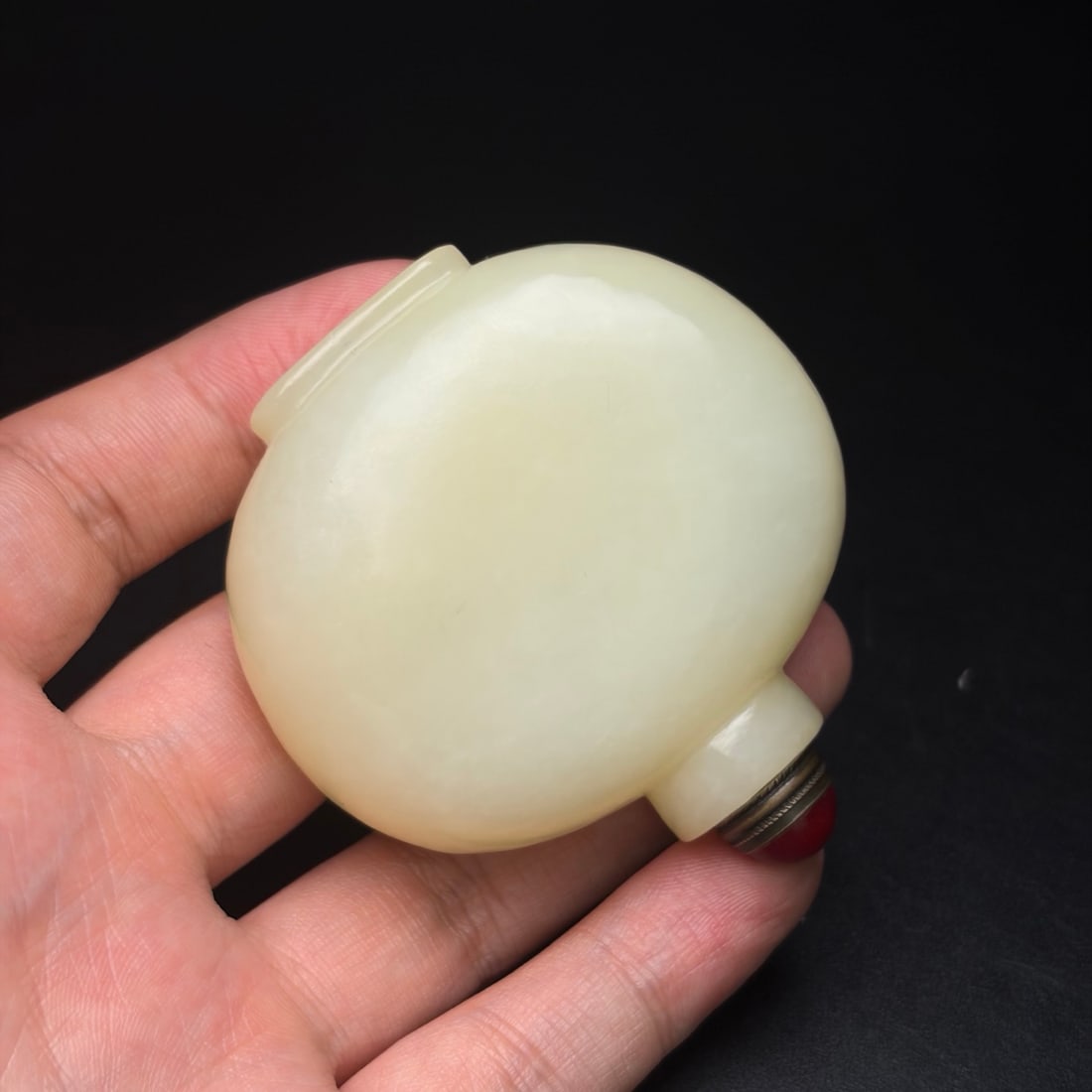 Vintage Hetian Jade Snuff Bottle - 9