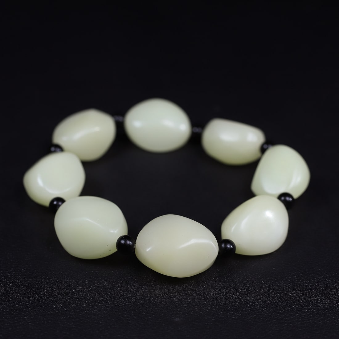 Vintage Shoushan Soapstone Original Stone Bracelet with Wood Box - 5
