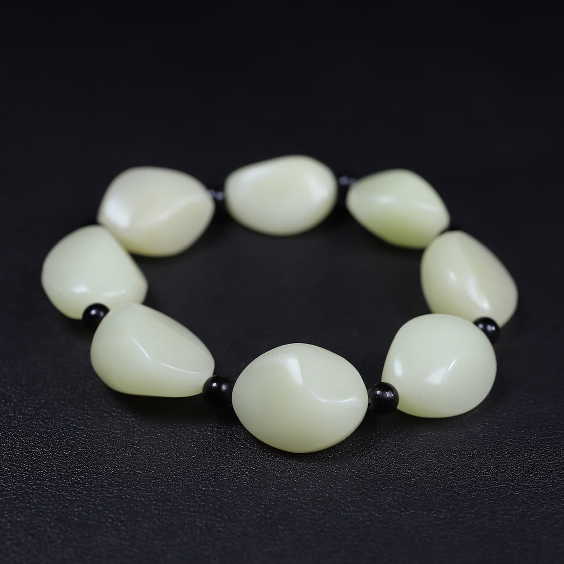 Vintage Shoushan Soapstone Original Stone Bracelet with Wood Box - 8