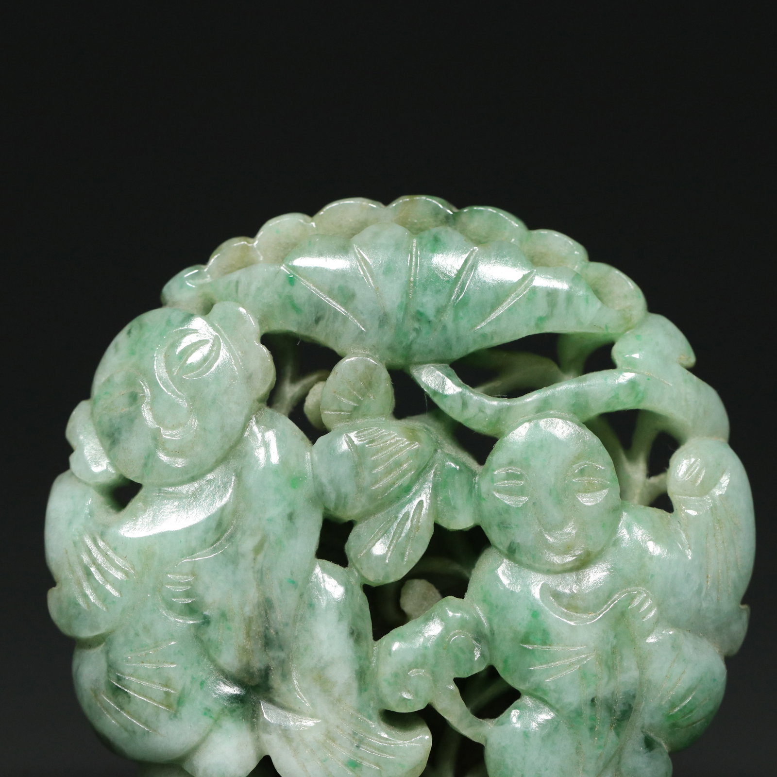 Jadeite Hand Carved Kids Pendant - 4