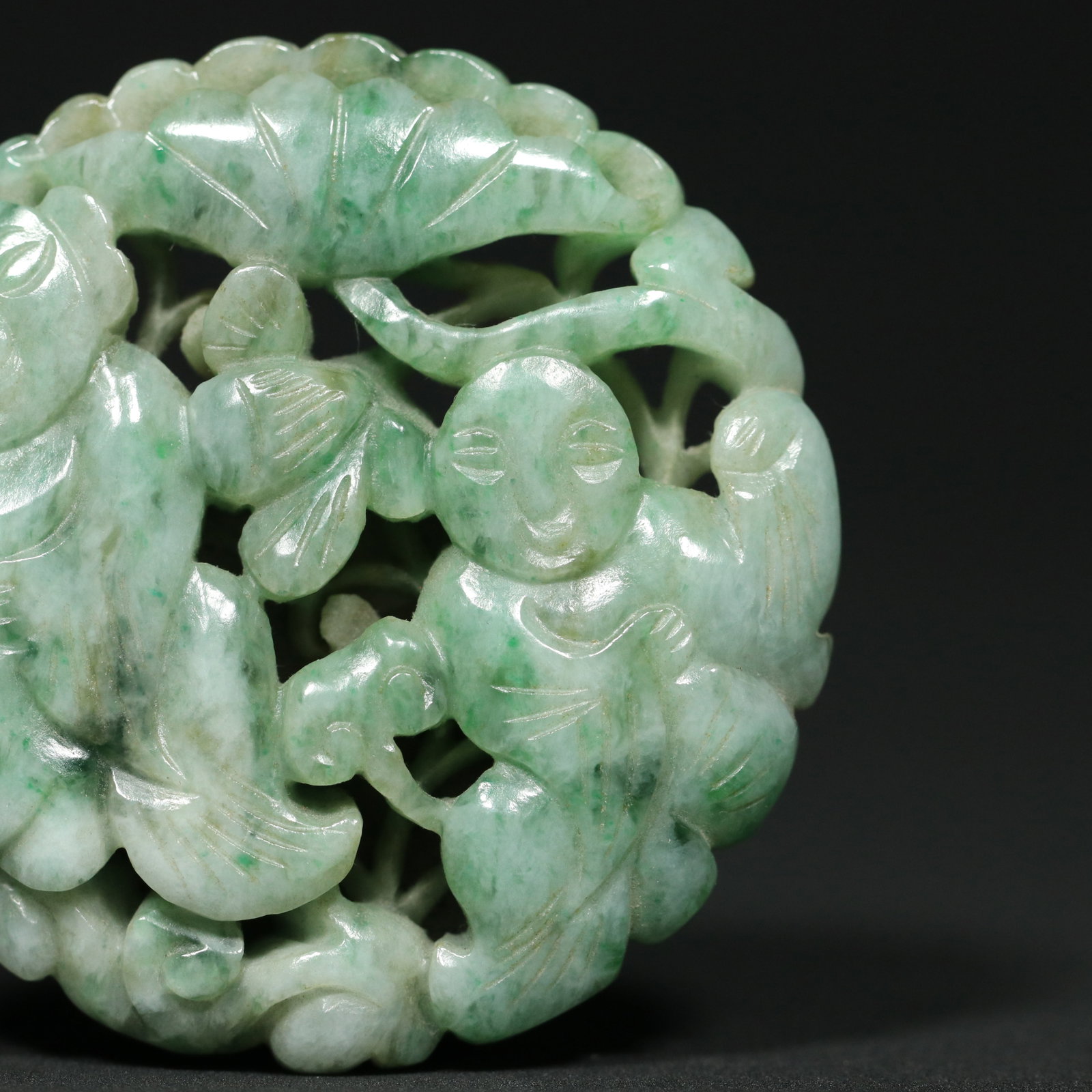 Jadeite Hand Carved Kids Pendant - 5