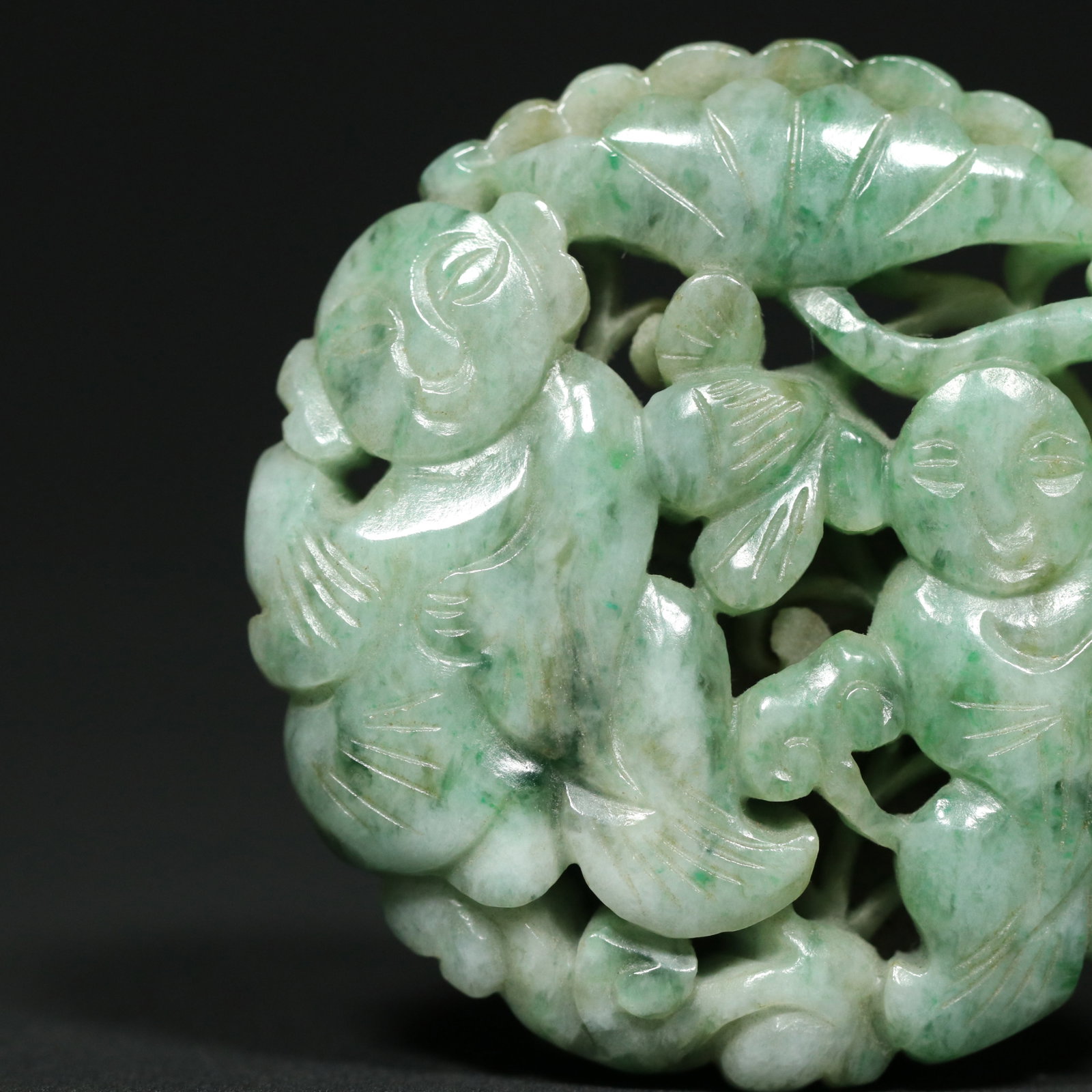 Jadeite Hand Carved Kids Pendant - 6
