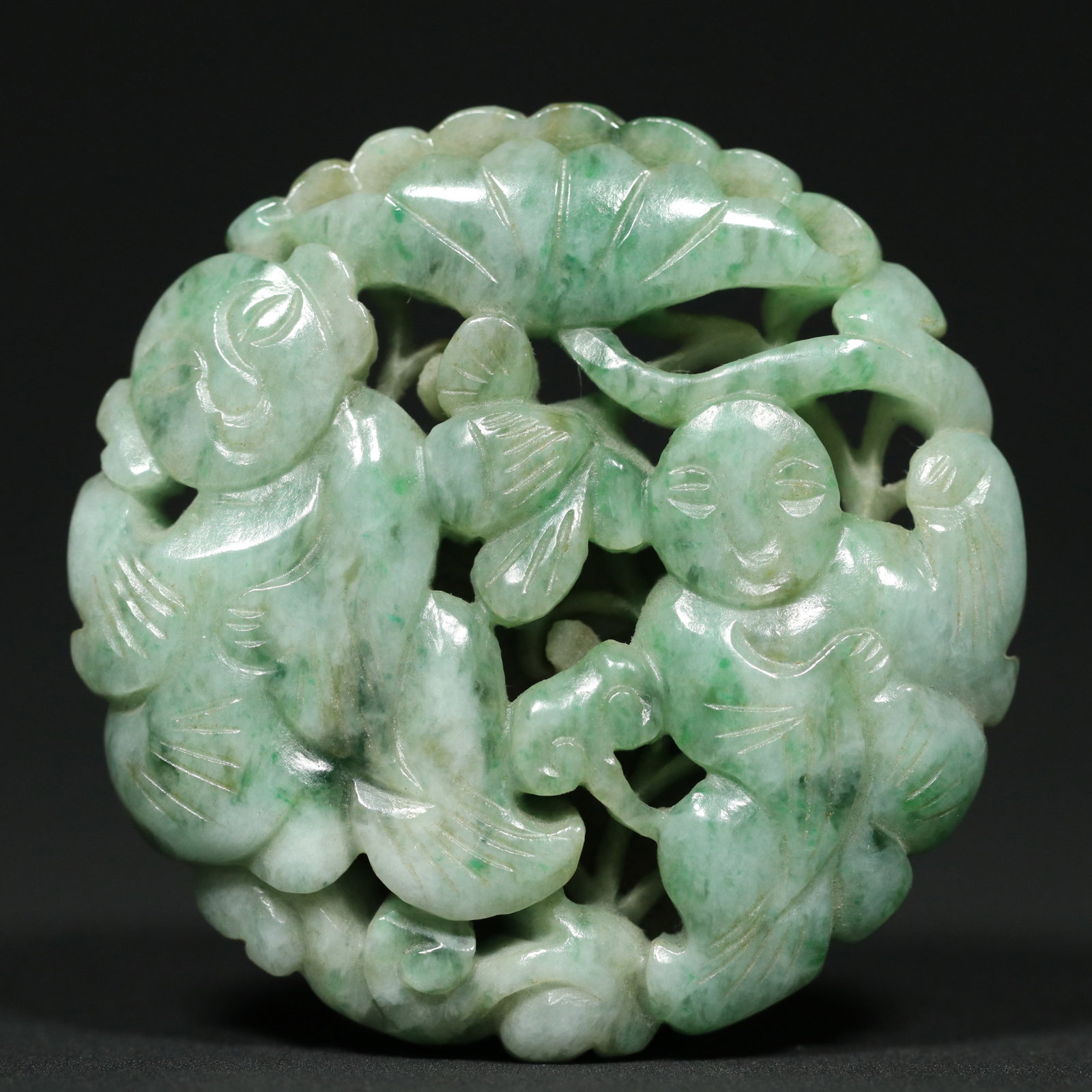 Jadeite Hand Carved Kids Pendant - 7