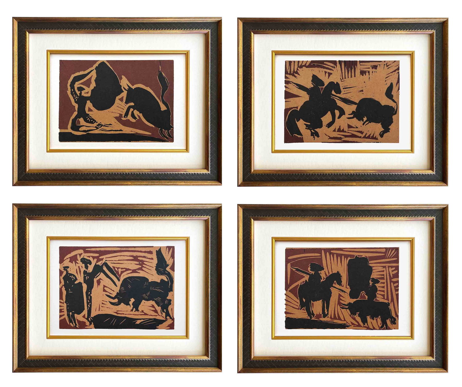 Pablo Picasso Set of four prints 40-41-42-43: Artist: Pablo Picasso Country: Spain Title: Set of four exquisite prints 40-41-42-43 Medium: Multichrome Marks: Not signed, not numbered Paper size 12.50 x 15 inches on heavy paper 350g Old Mill Bianc