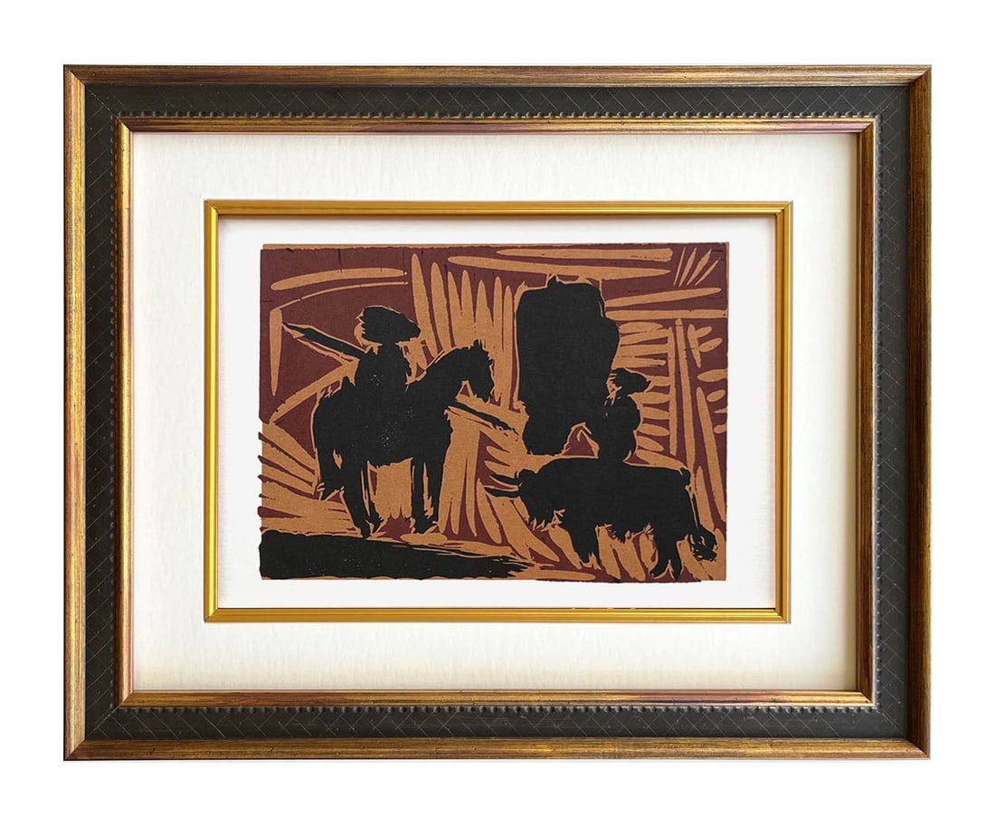 Pablo Picasso 43 Avant la Pique gramed: Artist: Pablo Picasso Country: Spain Title: Avant la Pique Medium: Multichrome - 43 Marks: Not signed, not numbered Paper size 12.50 x 15 inch on heavy paper 350g Old Mill Bianco. Provenance: Picasso 