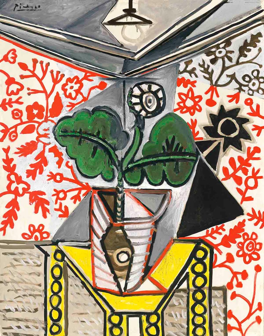 Pablo Picasso Interieur Au Pot De Fleurs Giclee Numbered Edition: Artist: Pablo Picasso Title: Intérieur Au Pot De Fleurs Medium: Giclee Marks: L.E numbered Paper size: watercolour paper 19 x 13 inches Printed: 2002 by Fine Art Museum Condition: Fine - Pristine Cer