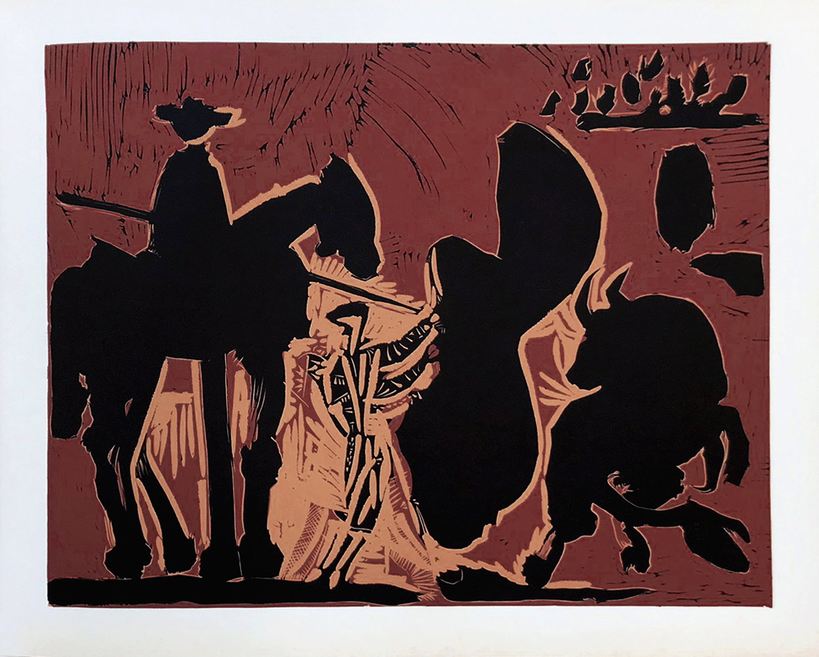 Pablo Picasso 38 Avant la Pique: Artist: Pablo Picasso Country: Spain Title: Avant la Pique Medium: Multichrome - 38 Marks: Not signed, not numbered Paper size 12.50 x 15 inch on heavy paper 350g Old Mill Bianco. Provenance: Picasso 