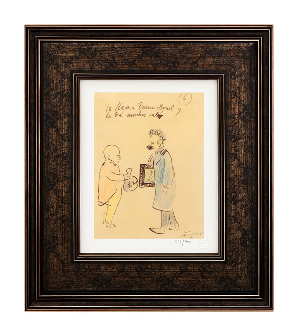 Pablo Picasso Trip To Paris 6 Limited Edition Framed: Artist: Pablo Picasso Country: Spain Title: Trip To Paris 6 Medium: Giclee Marks: Limited Edition numbered, not signed. Paper size: 10 x 8 inches on Arches paper. Printed: 2002 in the USA by the Fine 