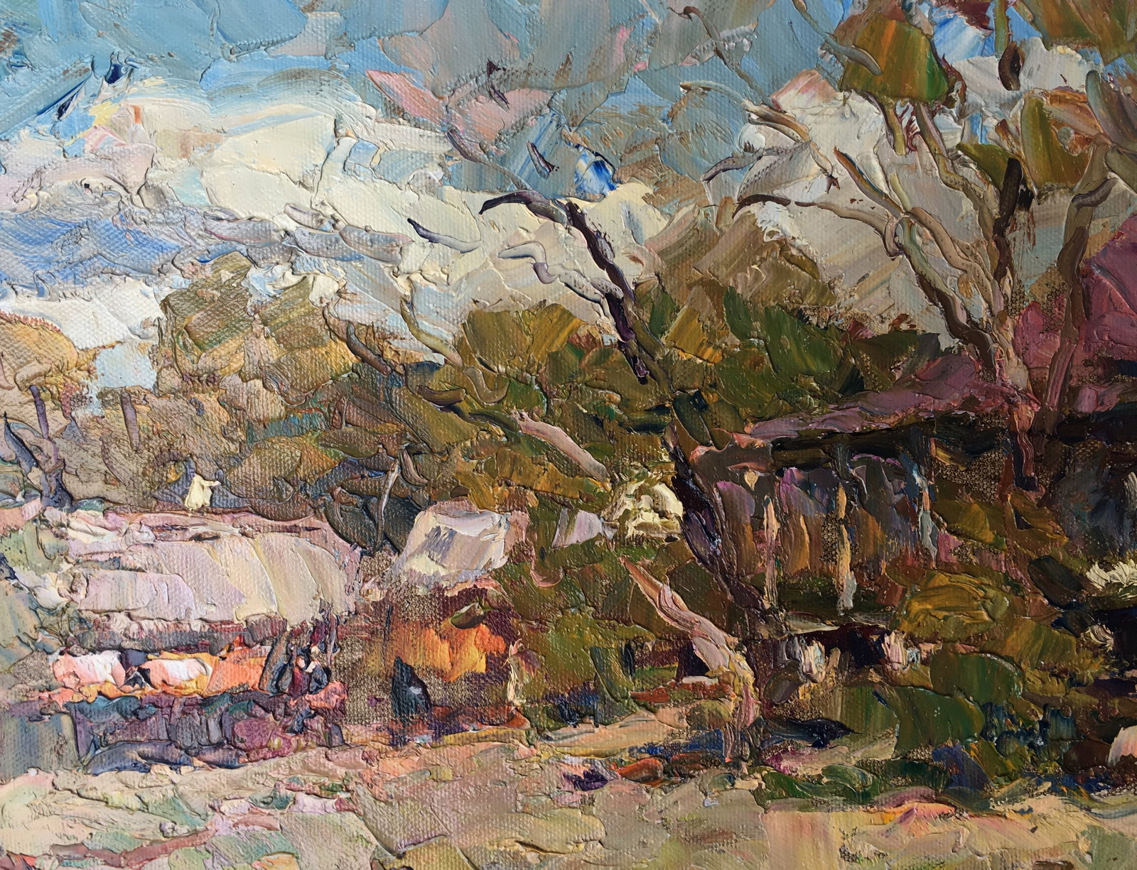 Oil painting house in the forest Sergey Ivanovich - 2