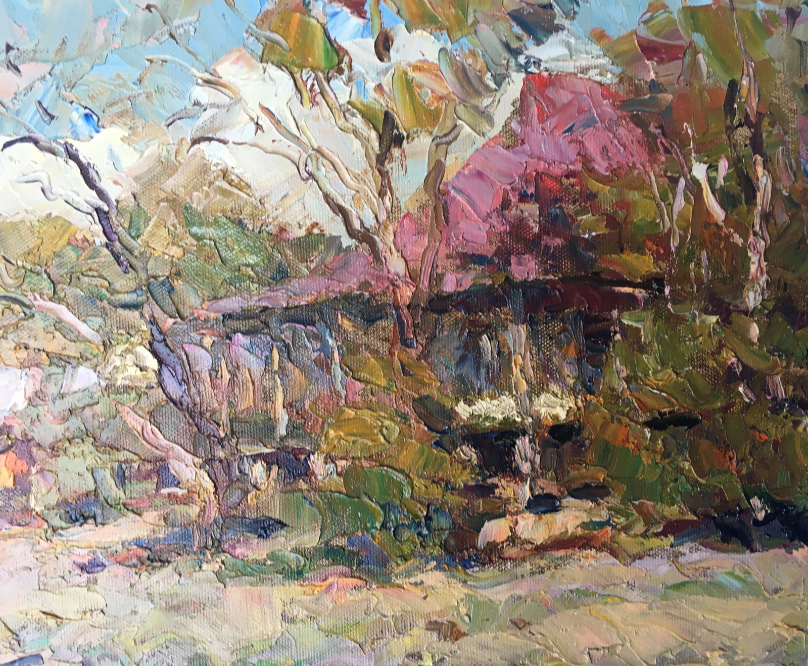 Oil painting house in the forest Sergey Ivanovich - 3
