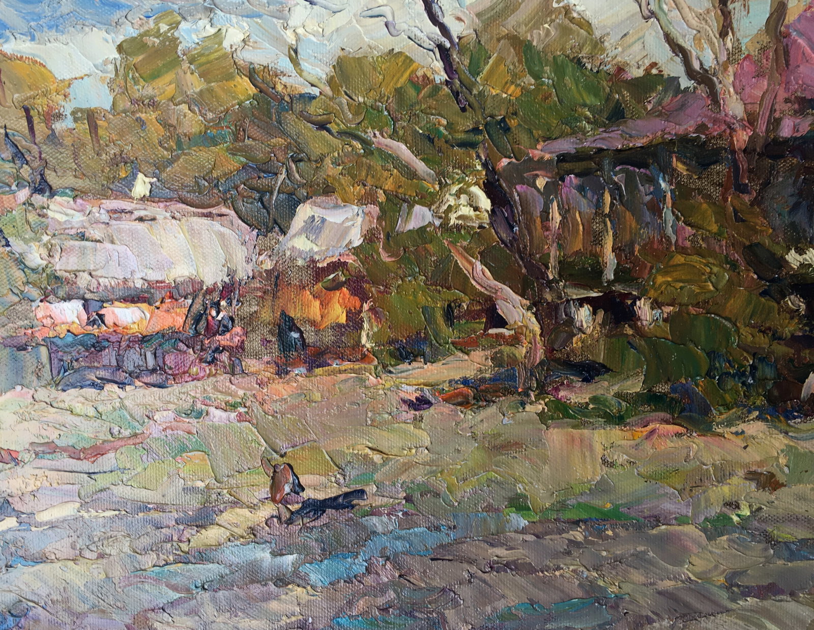 Oil painting house in the forest Sergey Ivanovich - 6