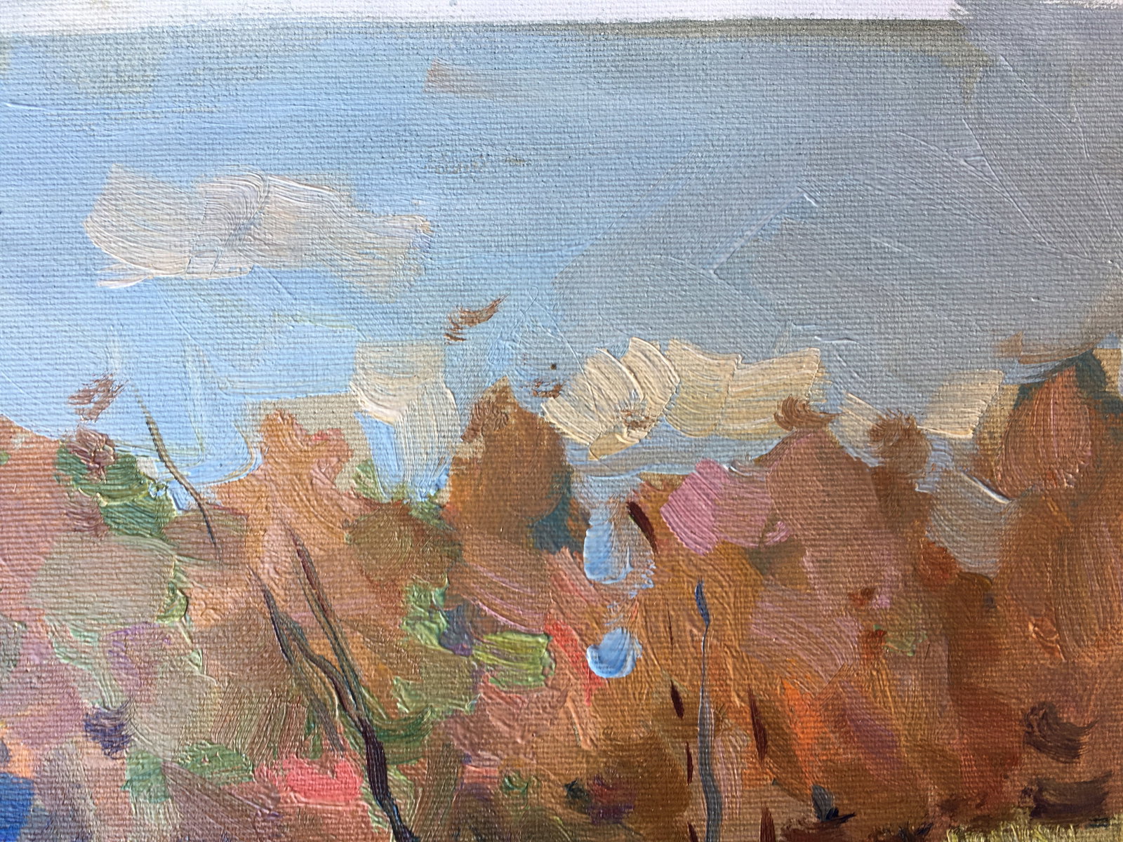 Oil painting Autumn river Sergey Ivanovich - 12