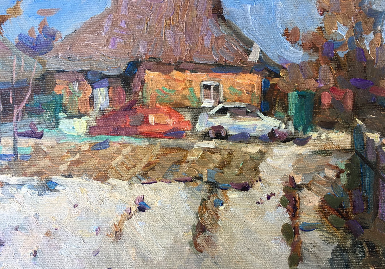 Oil painting Winter evening Sergey Ivanovich - 10