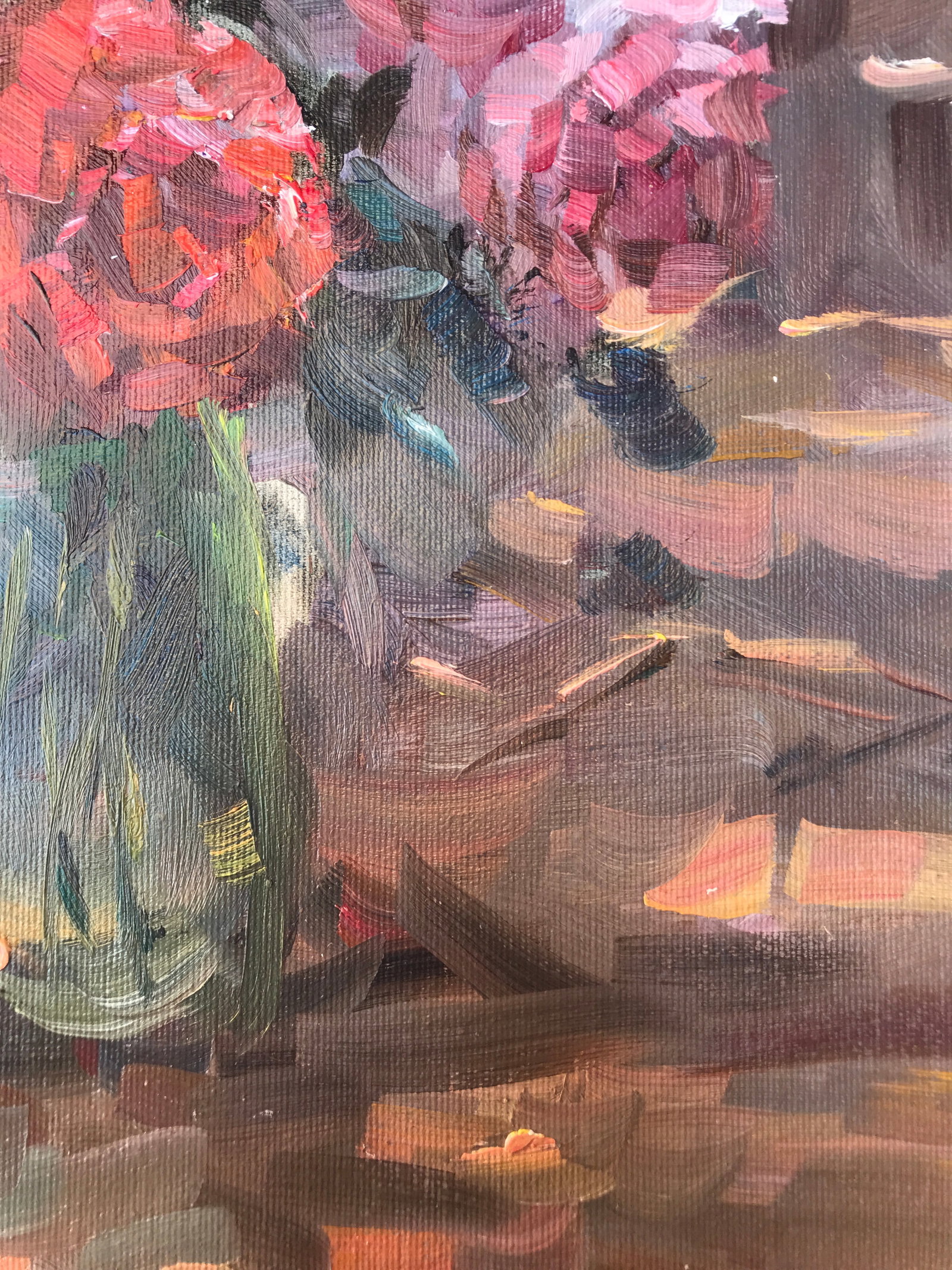 Oil painting roses in a vase Sergey Ivanovich - 10