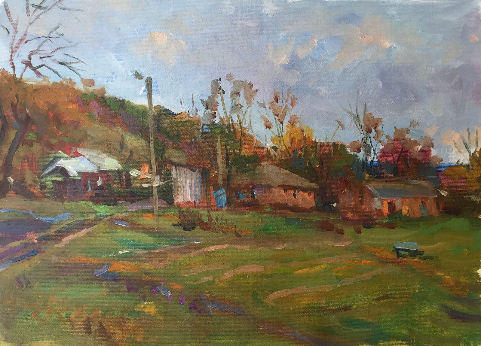 Oil painting farm routine Sergey Ivanovich: Title: Oil painting farm routine Sergey Ivanovich Description: 205ALAA Painter: Sergey Ivanovich Animov Size: 28x38 cm/11.02x14.96 inches Components: canvas, oil Original painting from our collection 