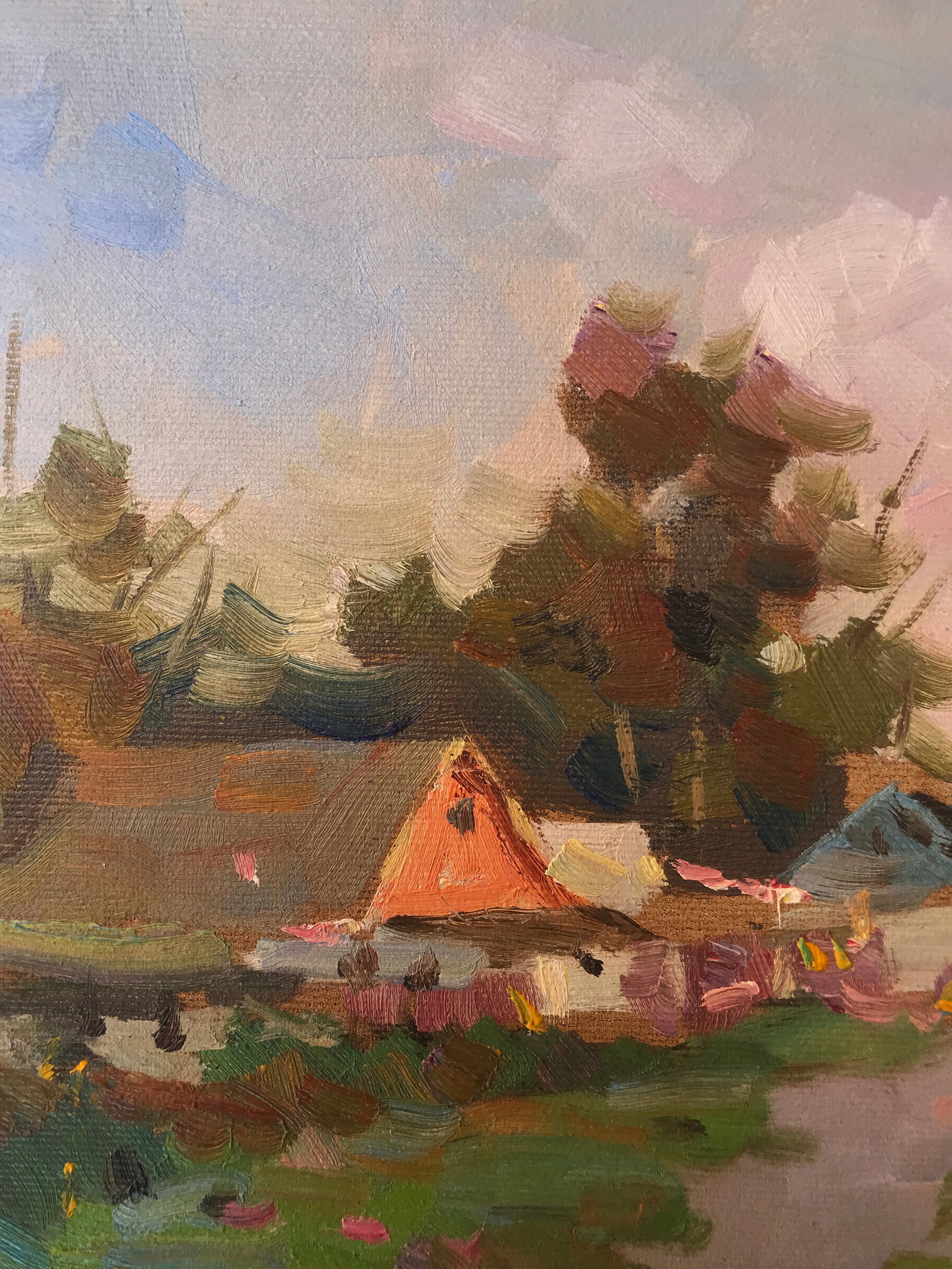 Oil painting native street Sergey Ivanovich - 3