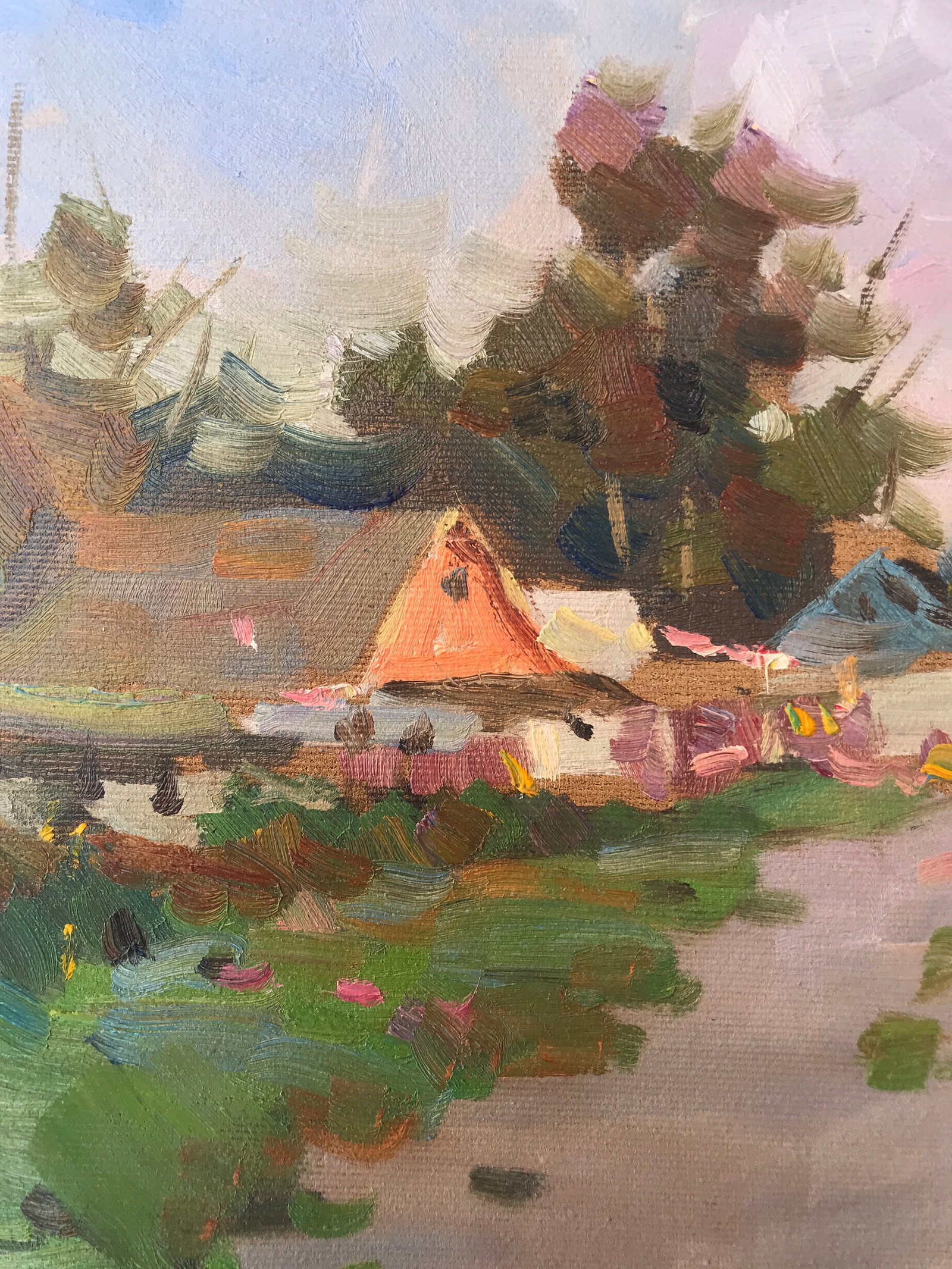 Oil painting native street Sergey Ivanovich - 4