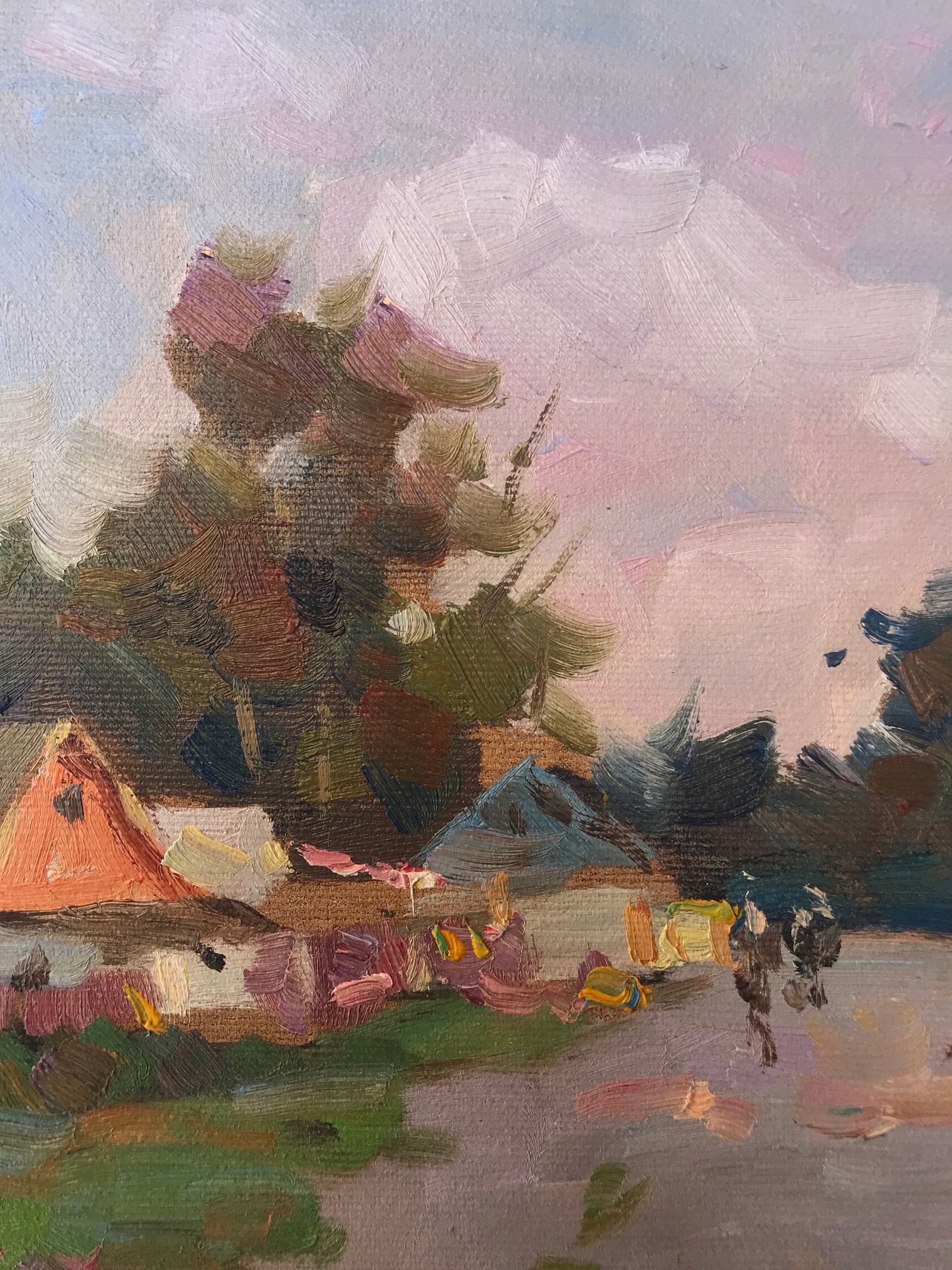 Oil painting native street Sergey Ivanovich - 5