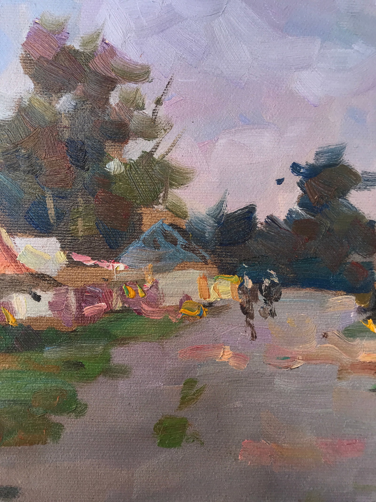 Oil painting native street Sergey Ivanovich - 6