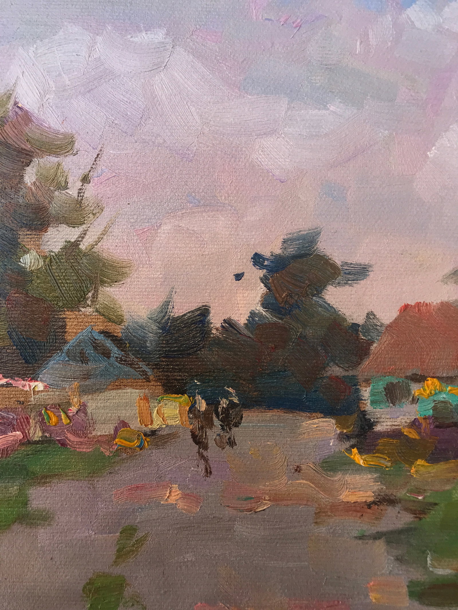 Oil painting native street Sergey Ivanovich - 7