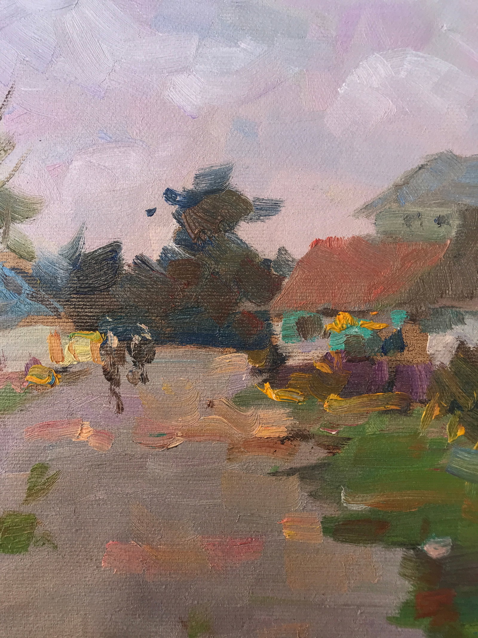 Oil painting native street Sergey Ivanovich - 8