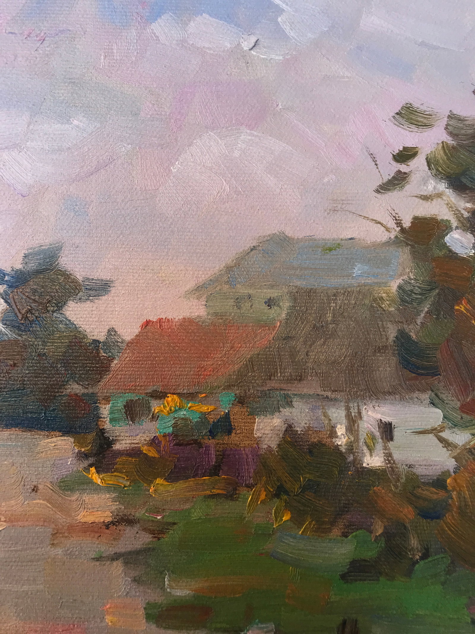 Oil painting native street Sergey Ivanovich - 9