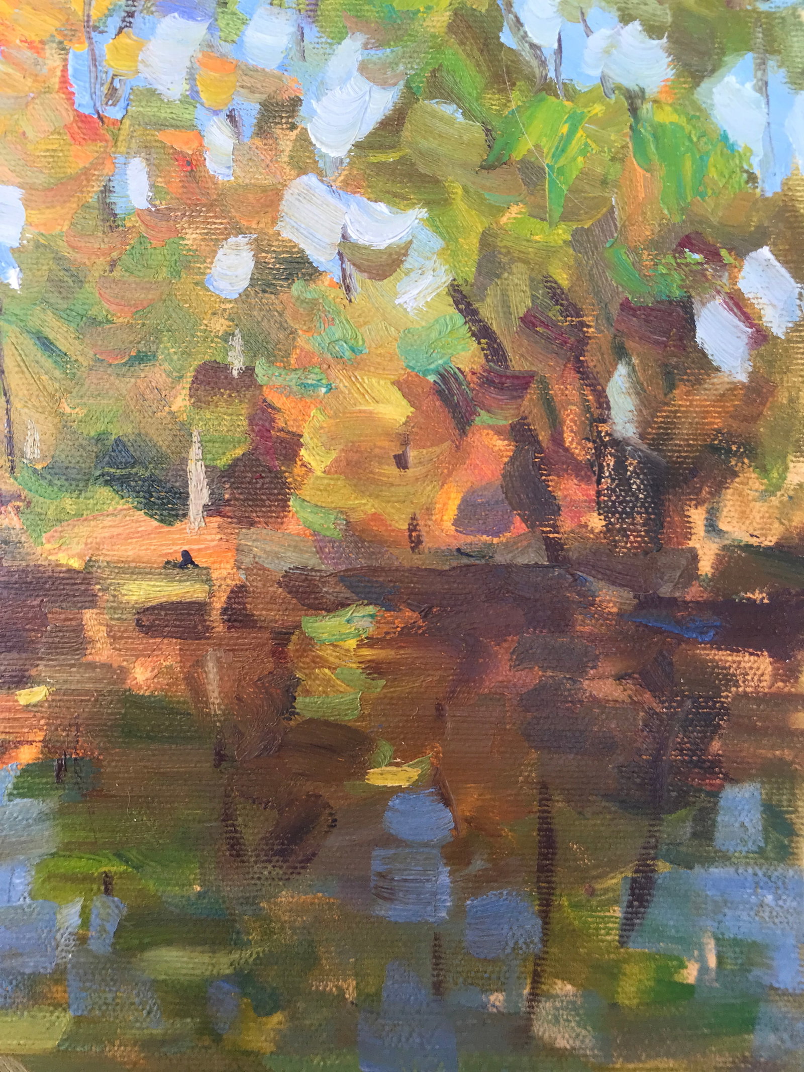 Oil painting along the river Sergey Ivanovich - 10